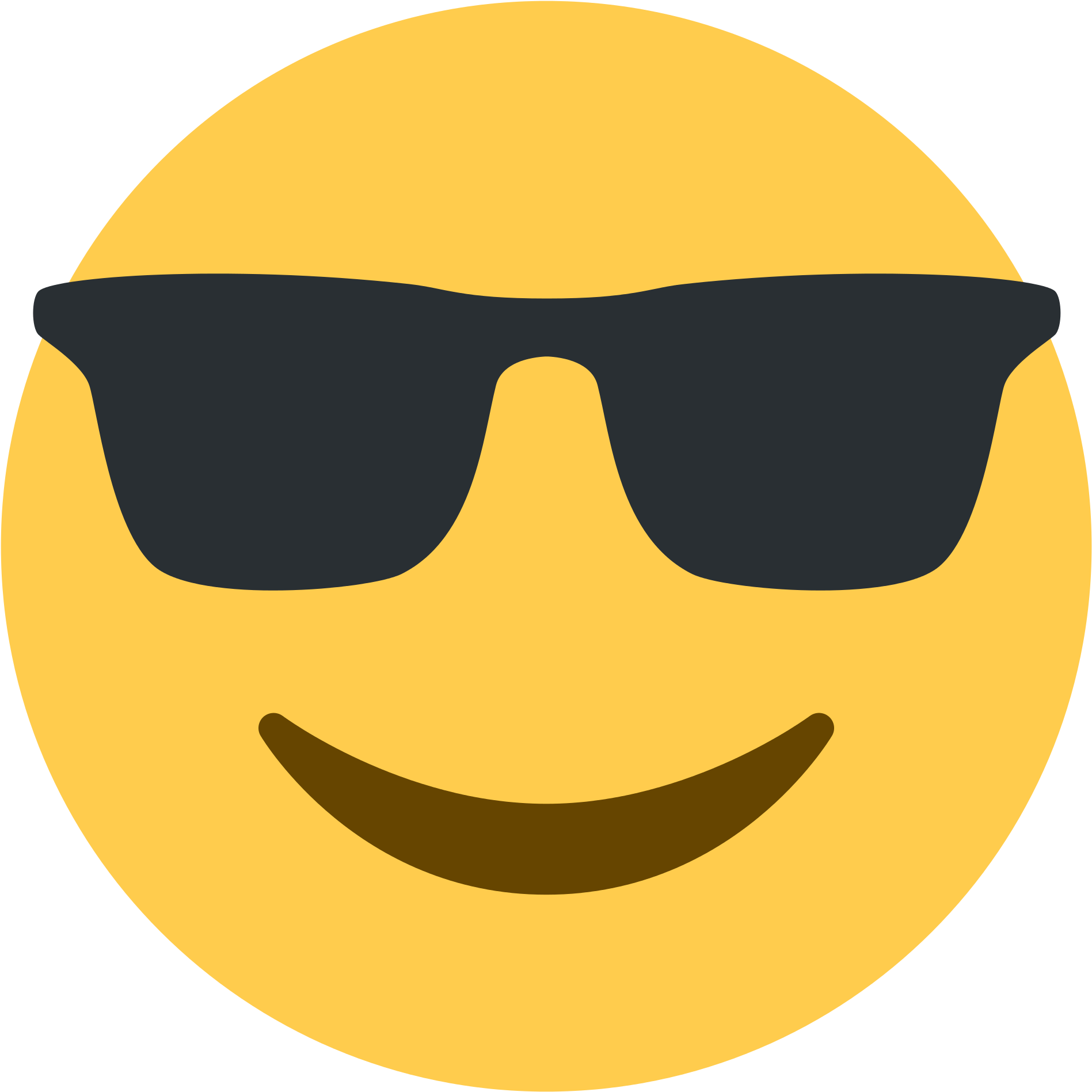 Sunglass Emoji Png - Emojis De Twitter Png (2000x2000)