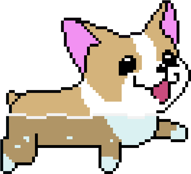 Underwater Dog - Cute Animated Pixel Art (770x640)