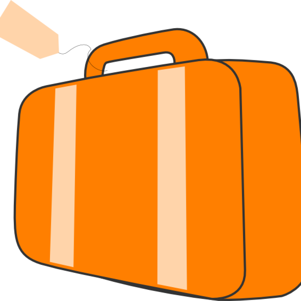 Suit Case Clip Art Suitcase Orange Clip Art At Clker - Clip Art (1024x1024)