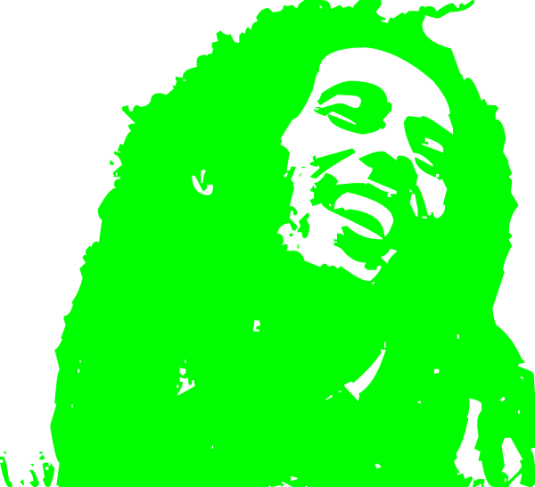 Green Bob Clip Art - Bob Marley Clip Art (600x546)