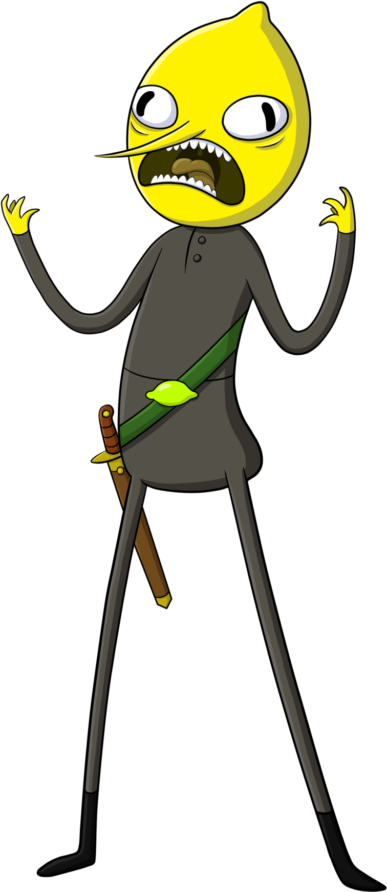 Limon Vector Character - Adventure Time Lemongrab Png (1024x1870)