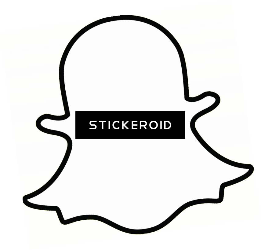 Snapchat Ghost Outline - Snapchat (855x818)