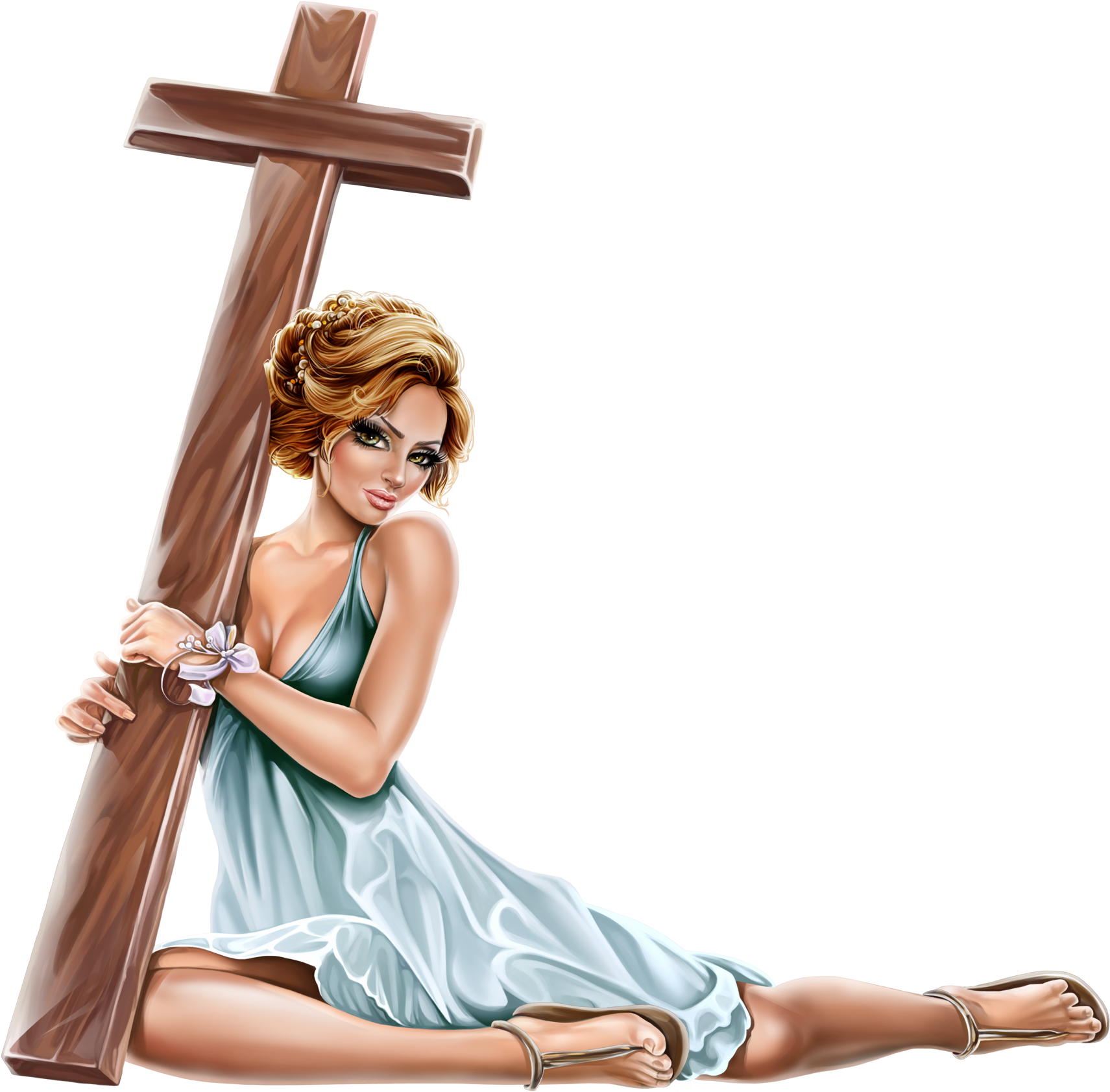 Pin By ~girly❤️girl~ On Women 'angela' 3d Tubes Clipart - Cross (2000x2000)