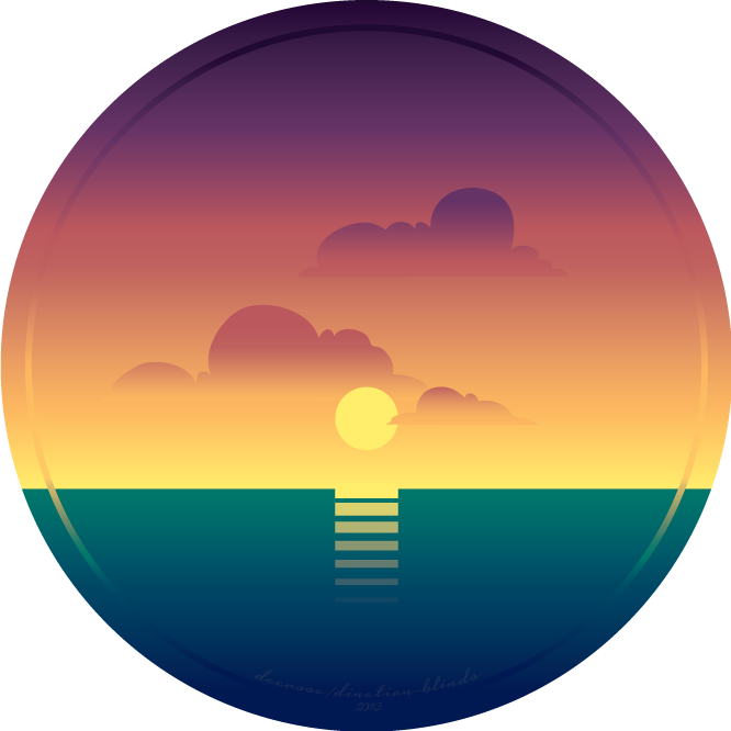 Minimalist By Deerose On Deviantart - Minimalist Art Sunset (666x666)