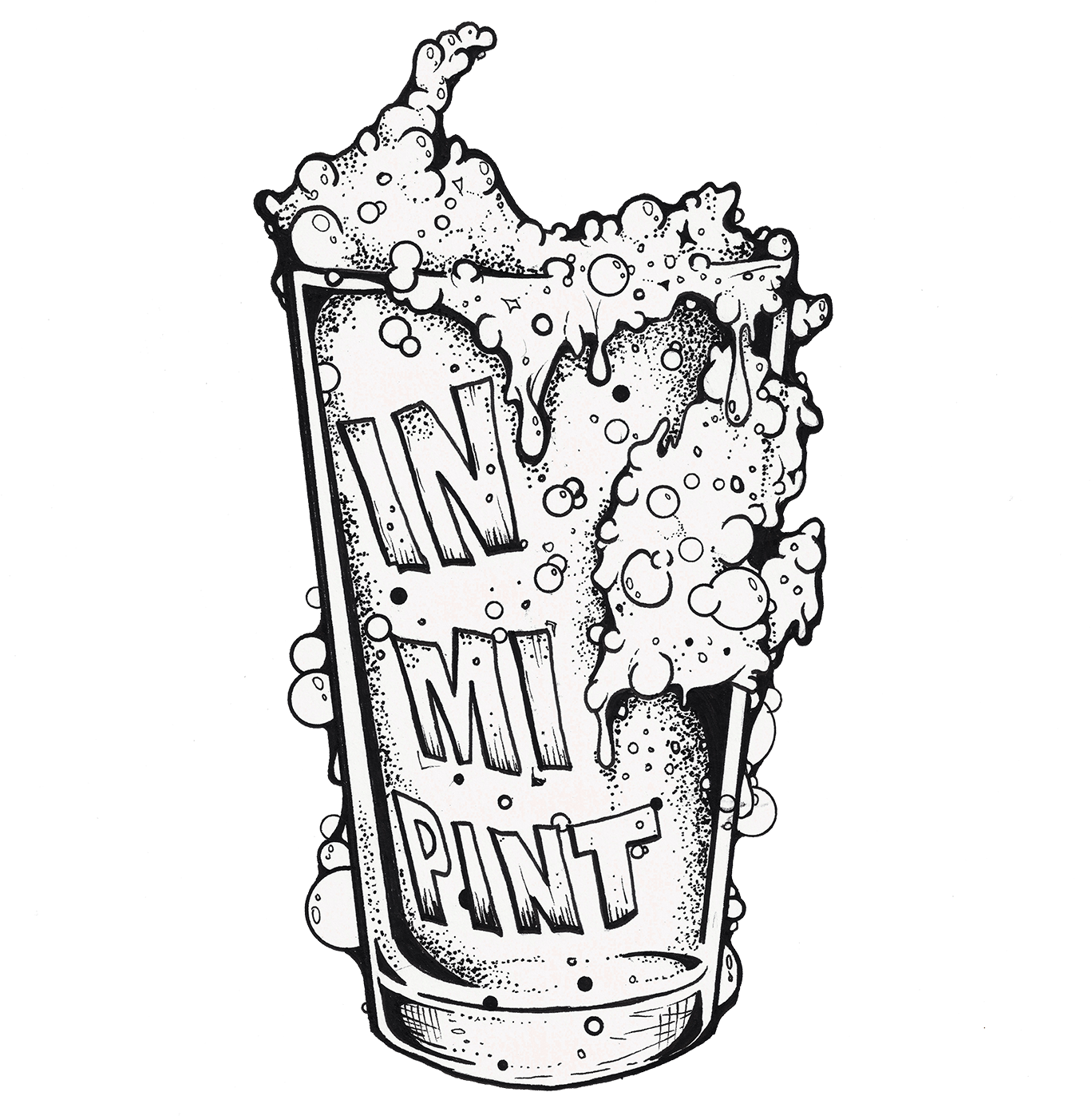 In Mi Pint - Illustration (1400x1400)