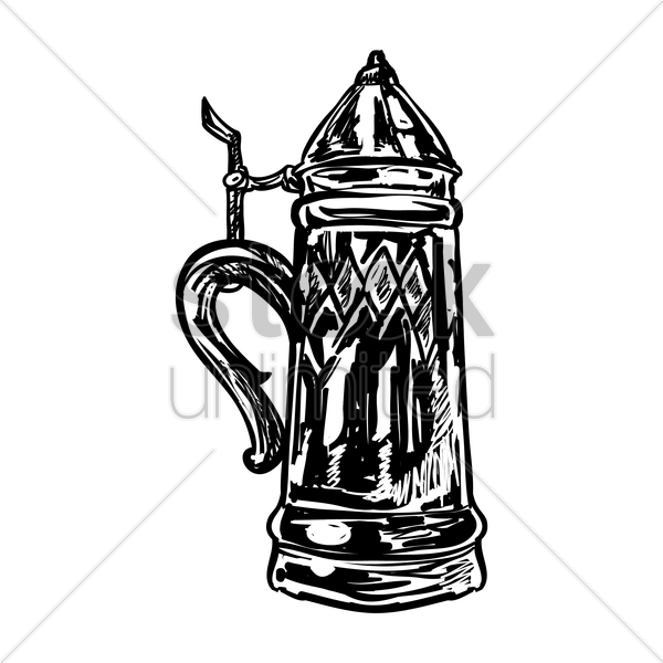 Download German Beer Stein Vector Clipart Beer Stein - German Beer Stein Clipart (600x600)