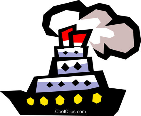 Steamboat Royalty Free Vector Clip Art Illustration - Steamboat Clipart (480x395)