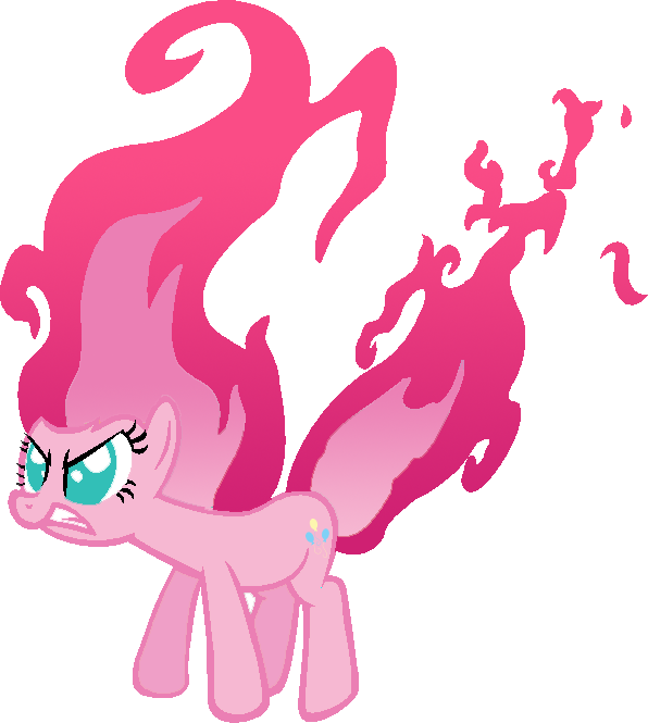 Bluekitty16, Fire Head, Pinkie Pie, Ponyta, Rage, Safe, - Mlp Pinkie Pie Fire (596x665)