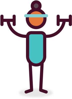 Choose A Tour Guide - حمل اثقال كرتون Png (287x420)