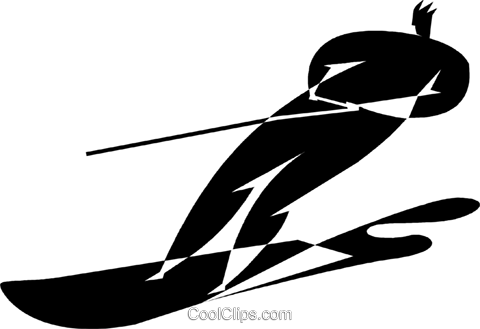 Water Skiing Royalty Free Vector Clip Art Illustration - Illustration (480x329)