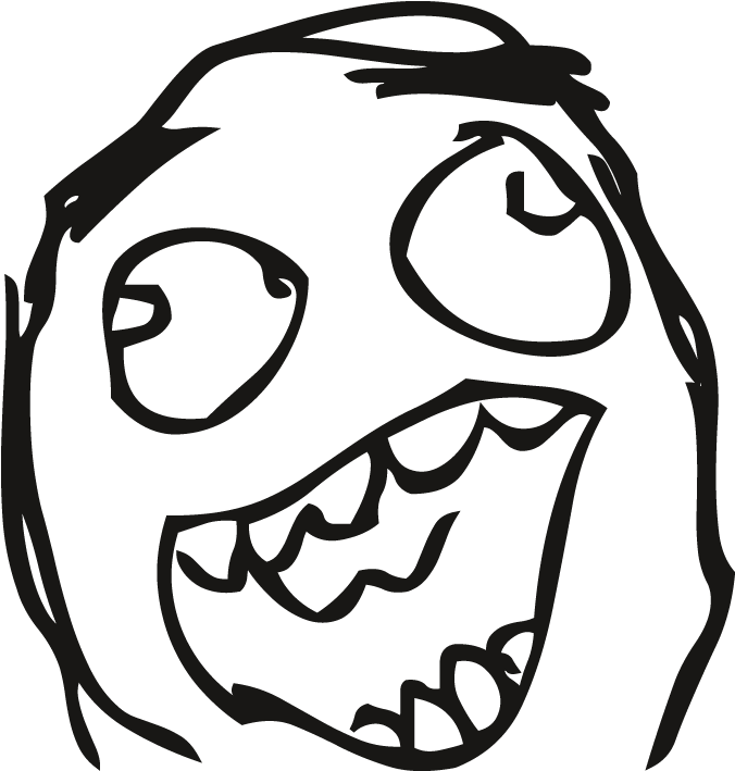 Happy Meme Face Png Graphic Black And White Library - Happy Rage Face Meme (708x708)