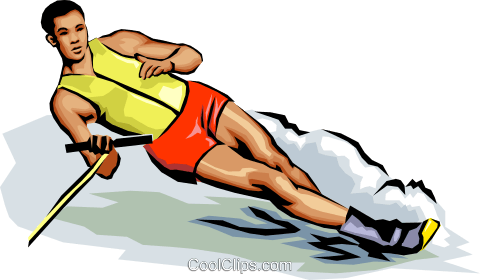 Water Skiers Royalty Free Vector Clip Art Illustration - Byte (480x280)