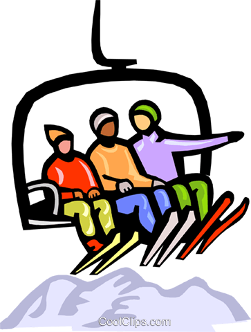 Skiing Clipart Transparent - Ski Lift Clip Art (363x480)