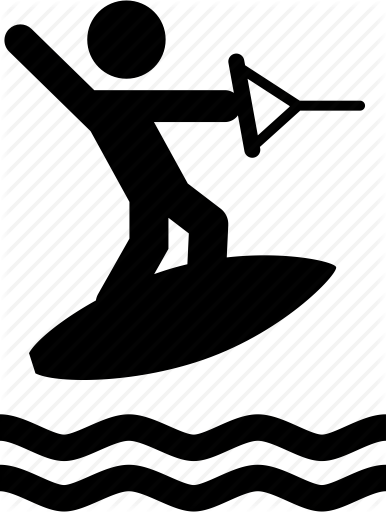 Skis Drawing Water Skiing - Wakeboard Icon (386x512)