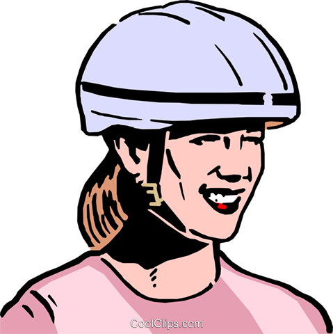 Free Clip Art Bicycle Helmet - Mulher De Capacete Png (479x480)
