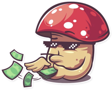 Стикер Мухомор - Amanita (360x360)