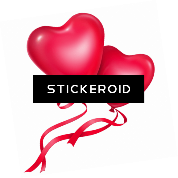 Heart Balloons With Ribbons - School (577x578)