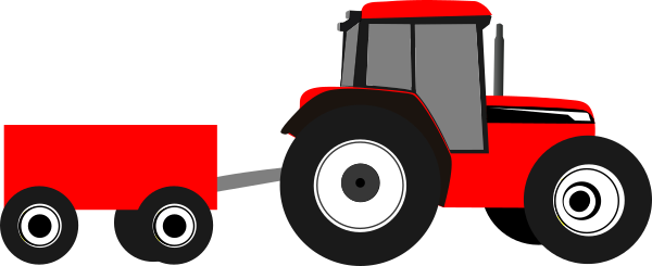 Red Tractor Clip Art (600x245)