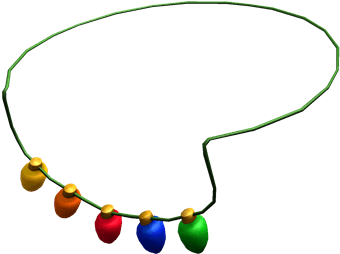 Christmas - Transparent Christmas Lights Necklace (420x420)