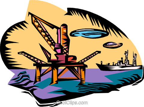 Industry, Oil Drilling Platform Royalty Free Vector - Industry, Oil Drilling Platform Royalty Free Vector (480x357)