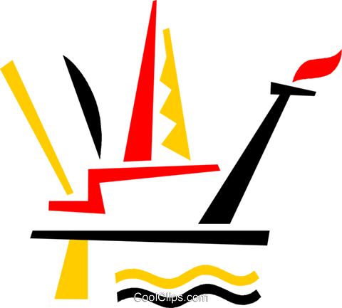 Offshore Drilling Platforms Royalty Free Vector Clip - Offshore Drilling Platforms Royalty Free Vector Clip (480x433)