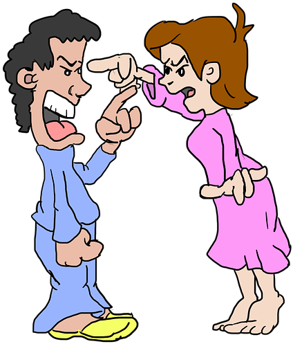 Fight Clipart Bickering - Husband (478x720)