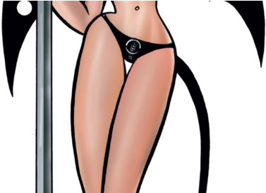 Sexy Goth Girl Hellene Posing Next To Pitchfork - Personal Development (540x272)