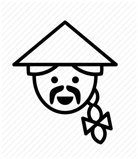 Clip Black And White Download Asian Drawing - Drawing Of Chinese People (446x512)