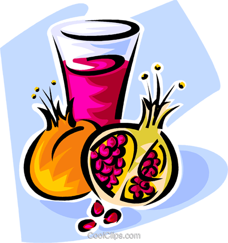 Pomegranate Royalty Free Vector Clip Art Illustration - Illustration (451x480)