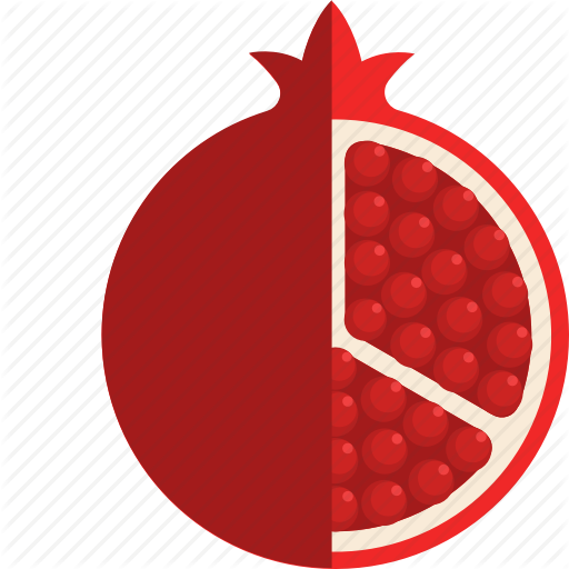 Clip Black And White Fruit Set By Mayra Magalh Es Gomes - Pomegranate (512x512)