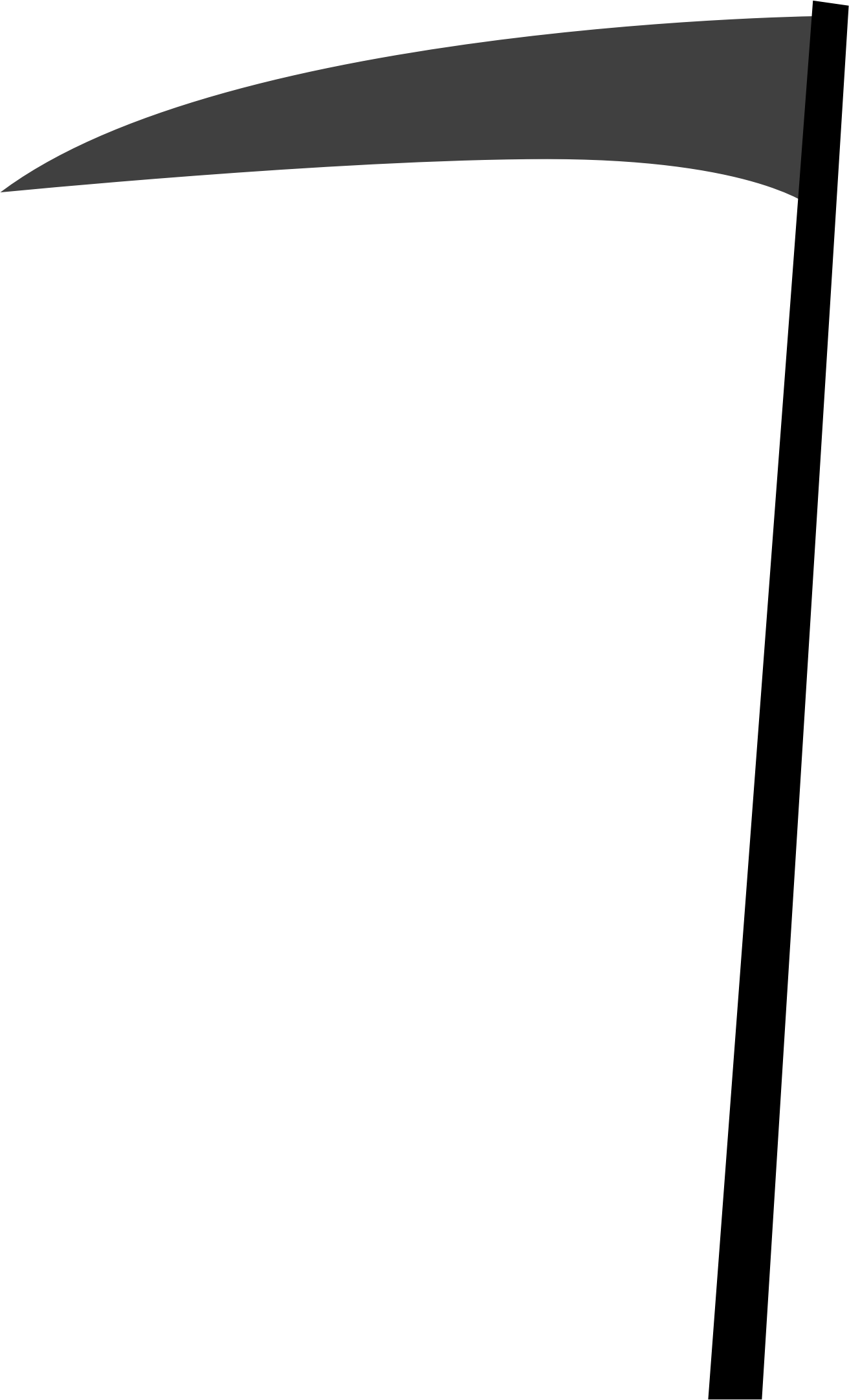 Scythe Blade Definition Bracket Sickle - Guadaña De La Muerte Png (1312x2162)