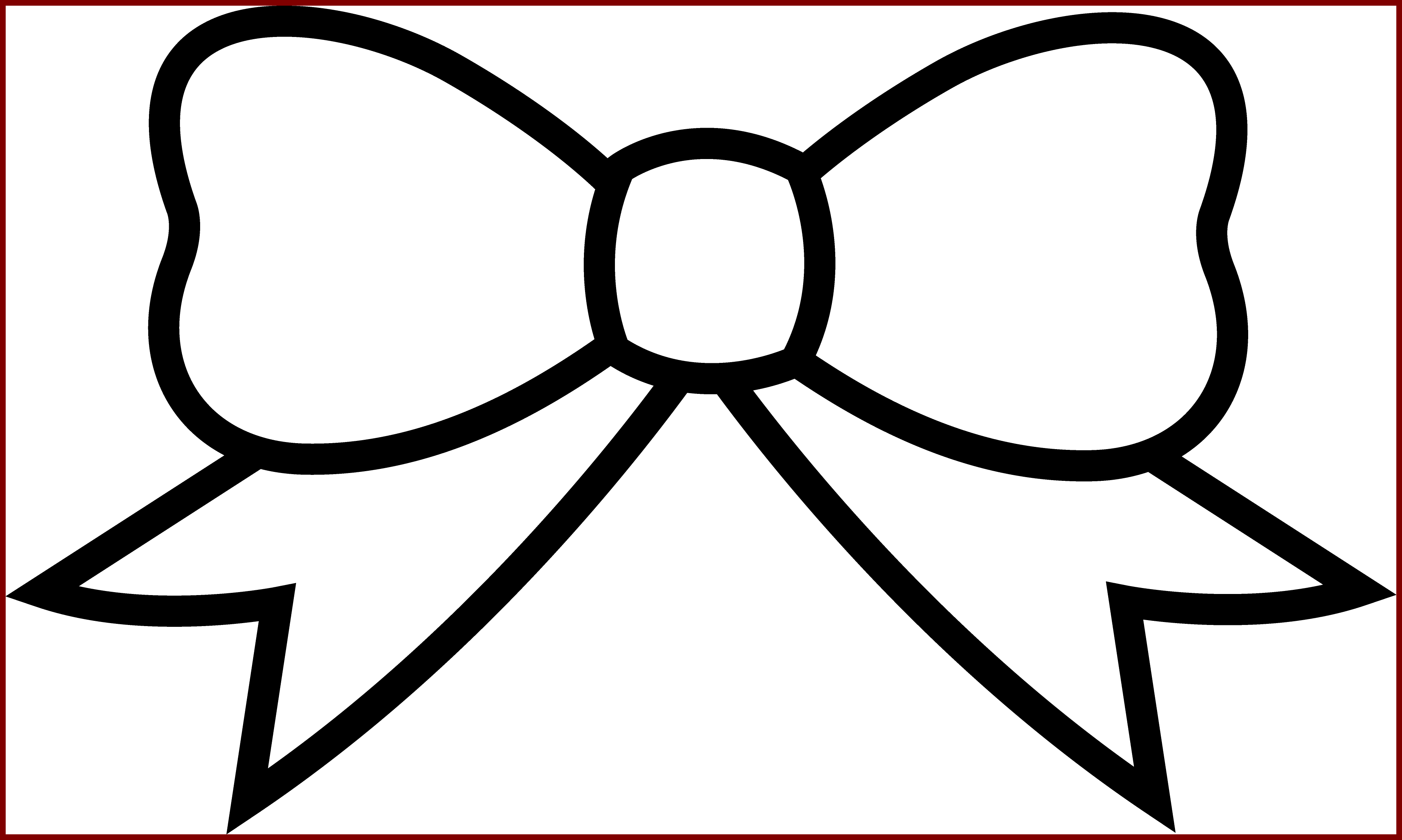 Jpg Cheerleaders Drawing Bow - Ribbon Clipart Black And White (3755x2250)