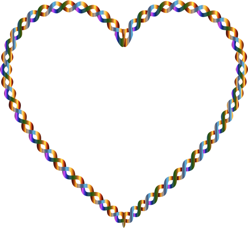 Borders And Frames Right Border Of Heart Necklace Earring - Right Border Of Heart (817x750)