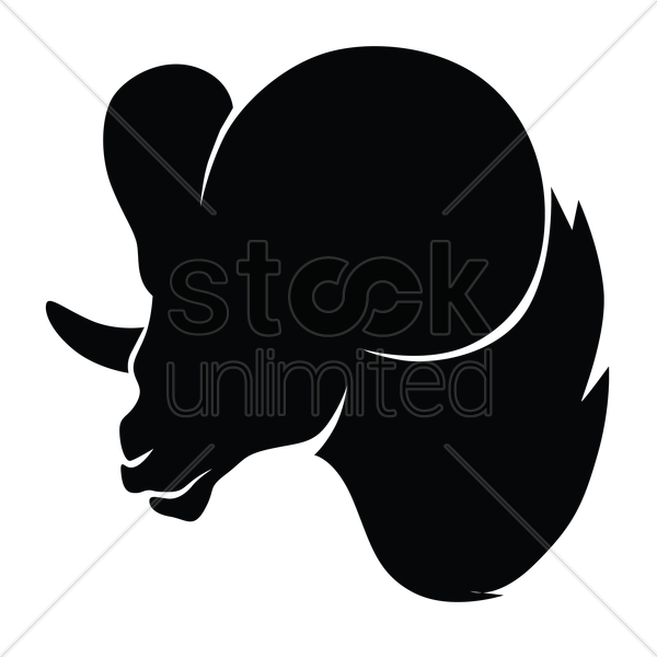 Silhouette Ram Head Tattoo (600x600)