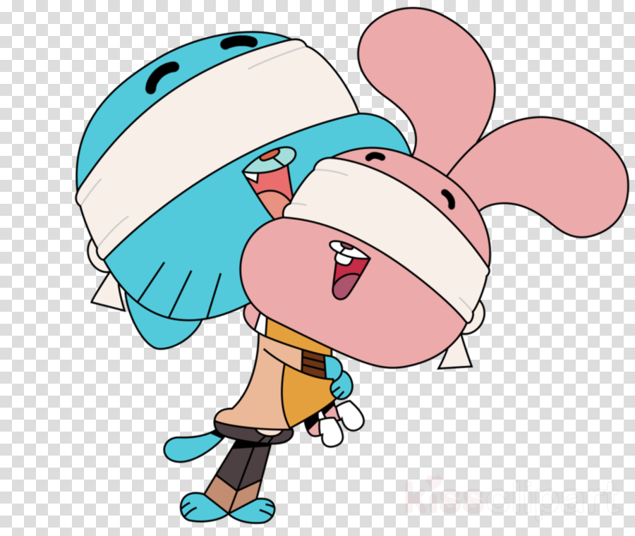 Download Gumball And Nicole Hug Clipart Anais Watterson - Gumball Watterson (900x760)