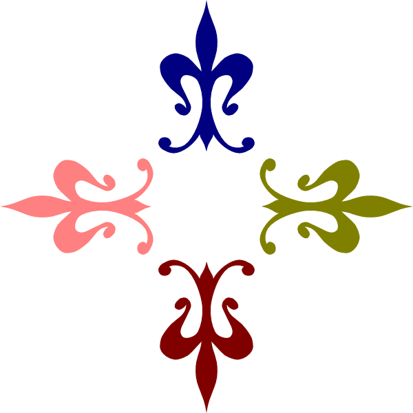 Coloured Ornaments Clip Art At Clker - Decorative Colourful Clip Art (600x600)