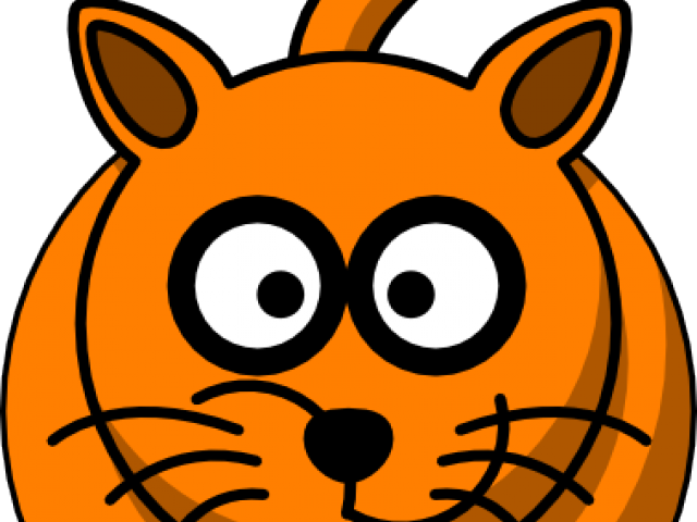 Black Cat Clipart Ginger Cat - Cartoon Orange Cat Clipart (640x480)