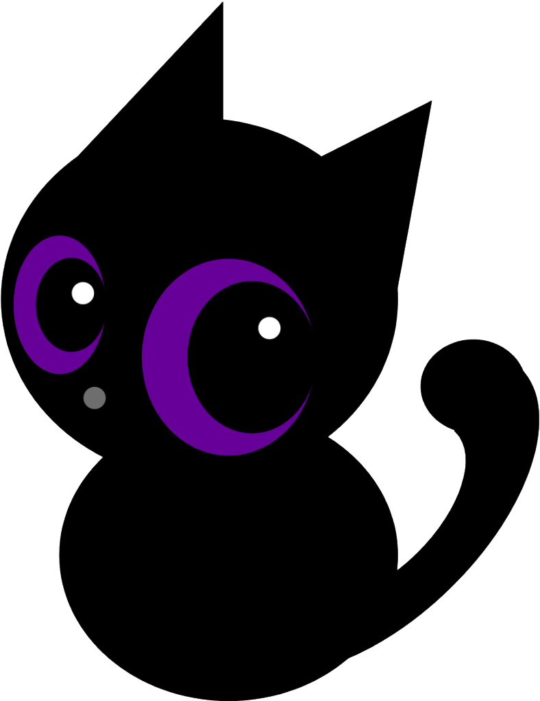 Purple Cat, Black Cats, Pretty Pictures, Cat Eyes, - Illustration (820x1023)