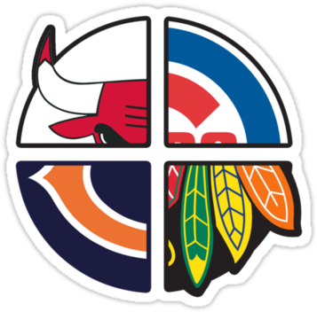 Chicago Blackhawks Wallpaper Png - Bulls Cubs Bears Blackhawks (375x360)