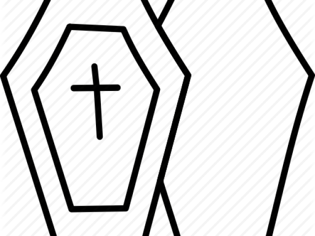 Coffin Clipart Cross - Coffin (640x480)
