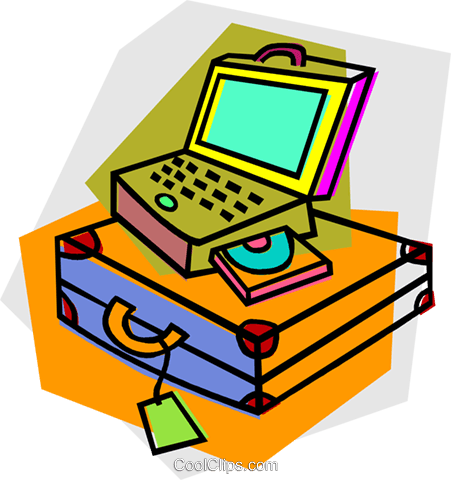 Laptop Computer Royalty Free Vector Clip Art Illustration - Media (451x480)