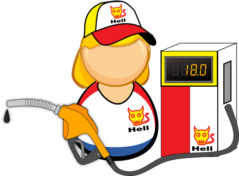 Fuel Dispenser Filling Station Attendant Gasoline Pump - Clip Art Gas (500x356)