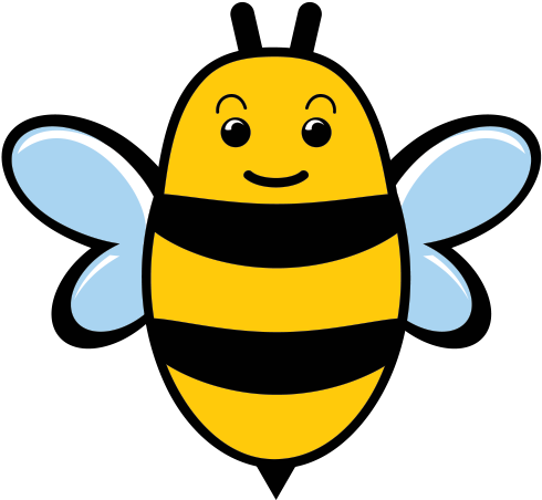 Hornet Clipart Happy - Cute Bumblebees (600x600)