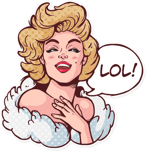 Telegram Sticker Pack - Marilyn Monroe Telegram Stickers (512x512)