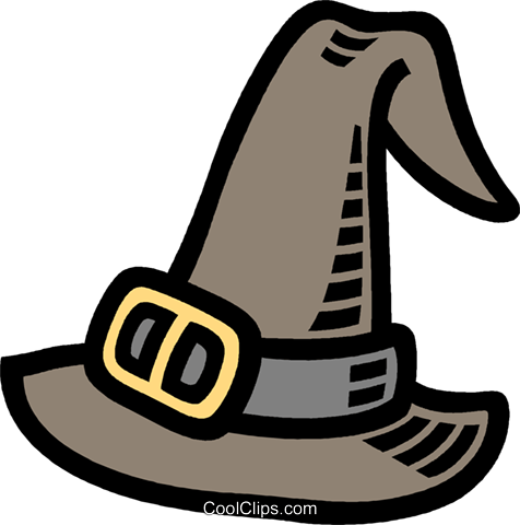 Hexen Hut Vektor Clipart Bild Vc038654 Coolclipscom - Chapeu De Bruxa Png (476x480)