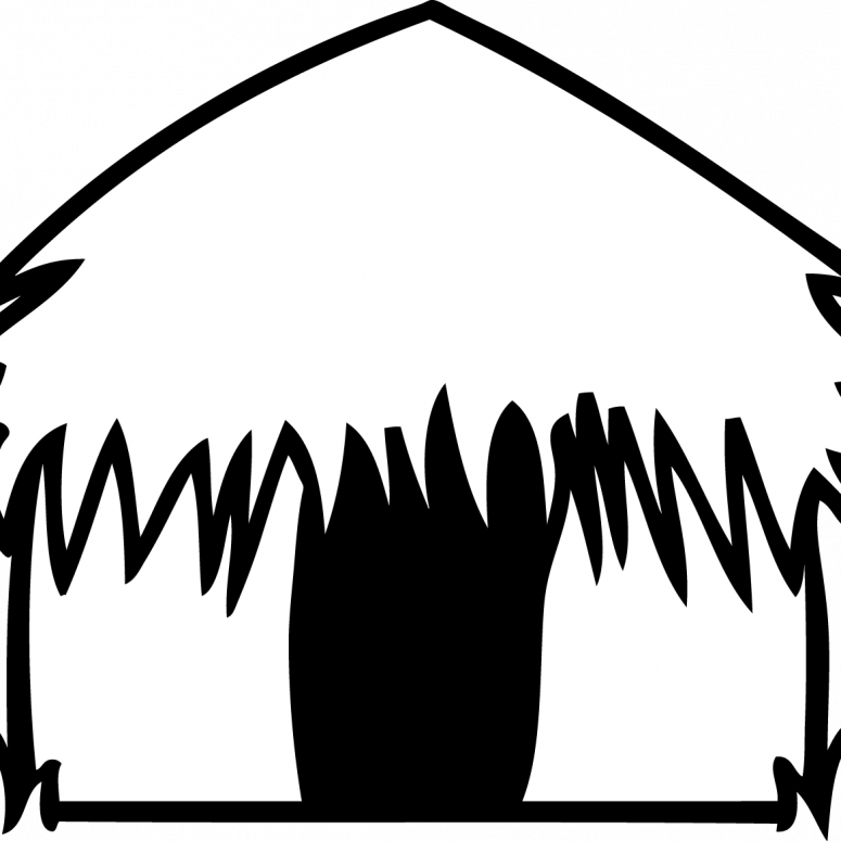 Small Size - Hut Drawing (775x775)