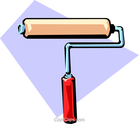 Paint Roller Royalty Free Vector Clip Art Illustration - Illustration (480x428)
