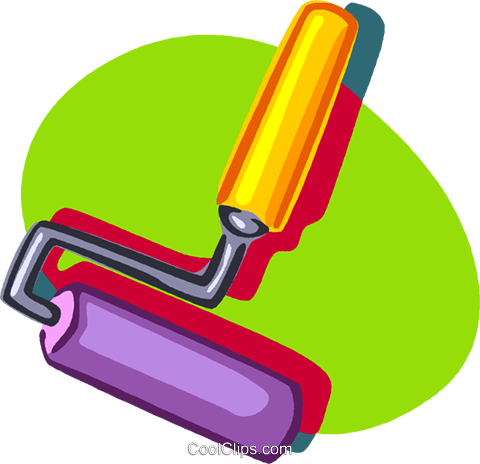 Paint Roller Royalty Free Vector Clip Art Illustration - Illustration (480x464)