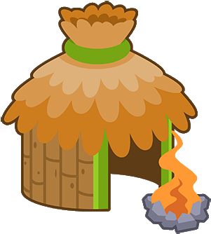 Fort Clipart Village Hut - Illustration (339x365)