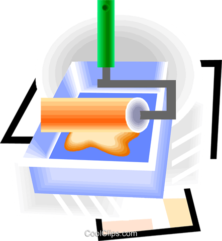 Paint Roller With Tray Royalty Free Vector Clip Art - Paint Roller With Tray Royalty Free Vector Clip Art (442x480)